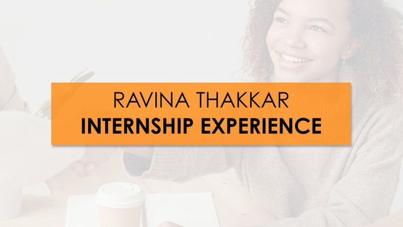 Ravina Thakkar Internship Experience